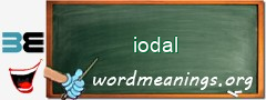 WordMeaning blackboard for iodal